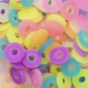 Heishi-perler i rør – herlig blanding med semitransparent tutti frutti, Ø6 mm