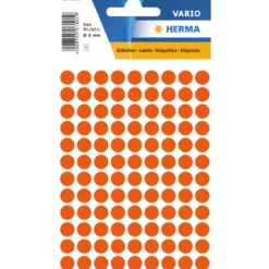 Herma Etikett rød Ø8 mm 540-pk.
