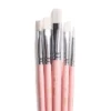 HIMI Gouache Brush 5-pack Pink Bird – 5 rosa pensler – 3 filbert, 1 rund og 1 flat
