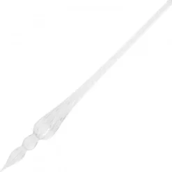 Håndlaget kalligrafipenn, fremstilt av glass. Lengde 18 cm