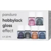Hobbylakk gloss 6×20 ml Effect – 6 metallic- og effektfarger