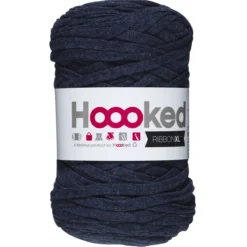 Hooked Ribbon XL garn 250 g mørk jeansblå – RXLSP8 Riverside jeans