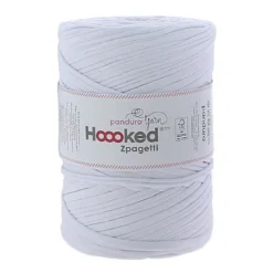 Hooked Zpagetti Medium trikotgarn 450 g hvit – White shades ZP004–2, pris per stykk