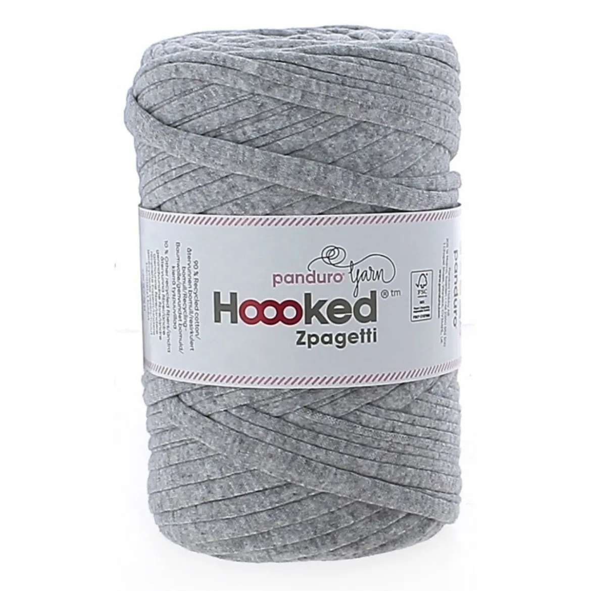 Hooked Zpagetti Medium trikotgarn 450 g grå – Grey Shades ZP004–12, pris per stykk