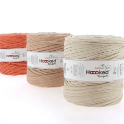 Hooked Zpagetti Medium trikotgarn 900 g aprikos – Peach shades ZP005–-23, pris per stykk