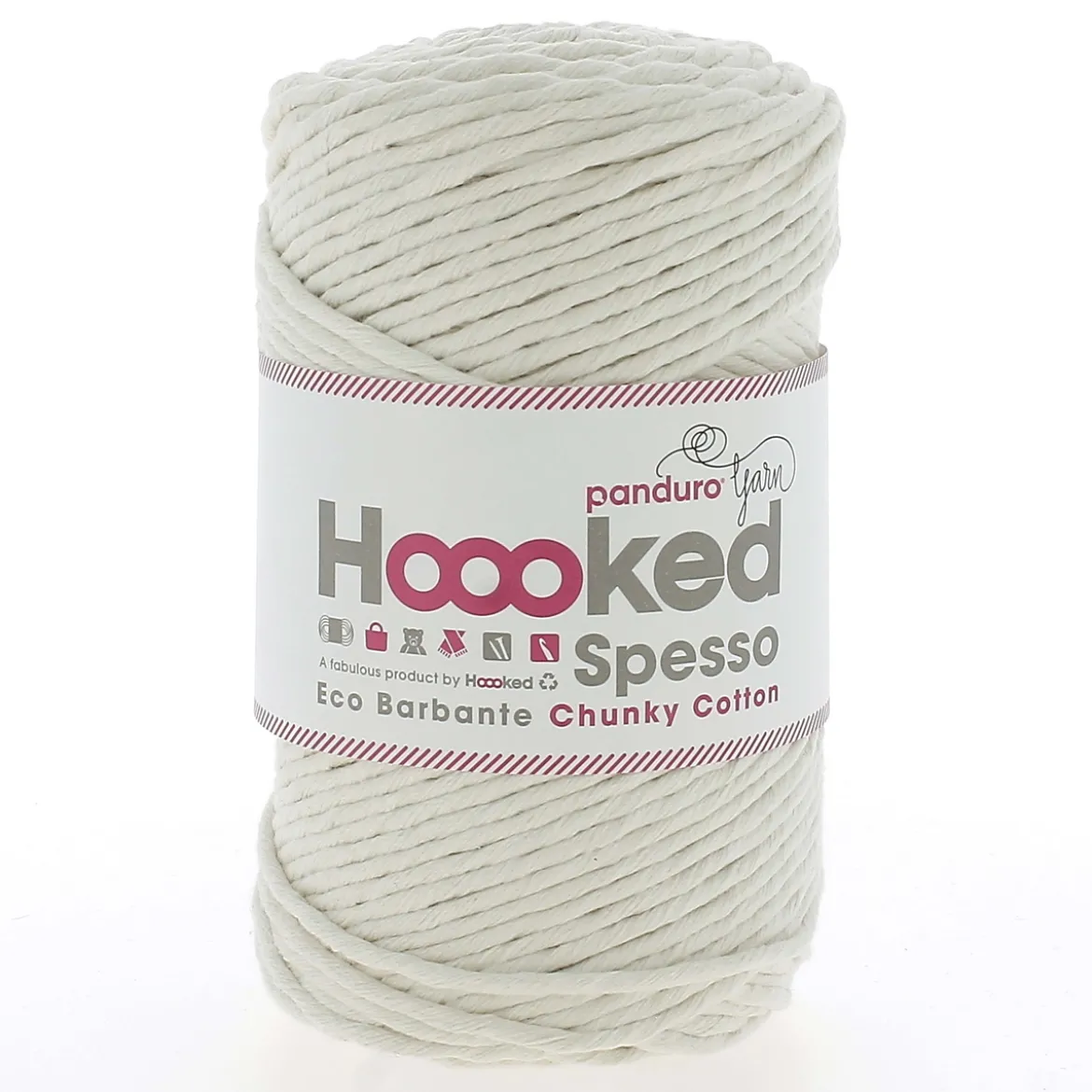 Hoooked Spesso Eco Barbante Chunky Cotton by Panduro Yarn – 500 g creme, Almond S100