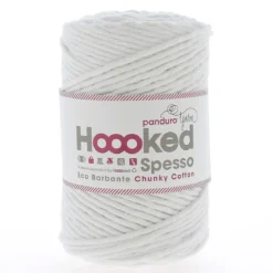 Hoooked Spesso Eco Barbante Chunky Cotton by Panduro Yarn – 500 g hvit, Lotus S200