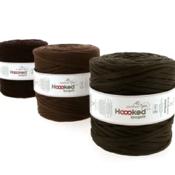 Hoooked Zpagetti Medium trikotgarn 900 g brun – Brown shades, pris per stykk