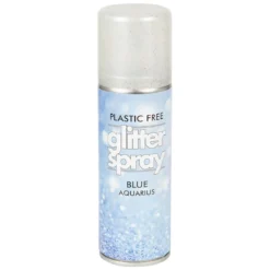 Hårspray glitter blå 100 ml – pynt håret til fest, karneval og utkledning!
