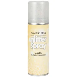 Hårspray glitter gull 100 ml – pynt håret til fest, karneval og utkledning!