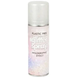 Hårspray glitter multifarge 100 ml, holografisk effekt, pynt håret til fest og karneval!