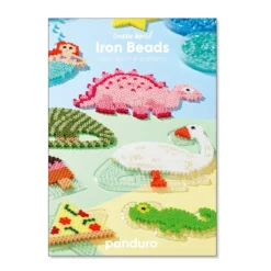 Inspirasjonsbok for Midi-rørperler, 26 sider med bilder, perlemønstre + perleplatetriks