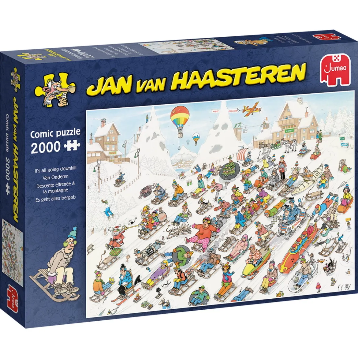 Jan van Haasteren puslespill – It’s all going downhill! XL-versjon, 2000 biter, 98×68 cm