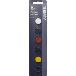 Jesmonite Pigment Set Classic 6×2 g – farg Jesmonite under støpeprosessen