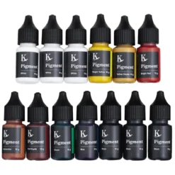 Jesmonite Pigment set 13×10 g – farg Jesmonite under støpeprosessen