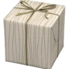 Julepapir 10 meter rull, 57 cm bred – beige papir med vandrende prikkmønster
