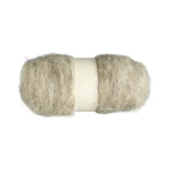 Kardet ull 50 g beigemelert
