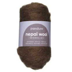 Kardet ull 50 g brun