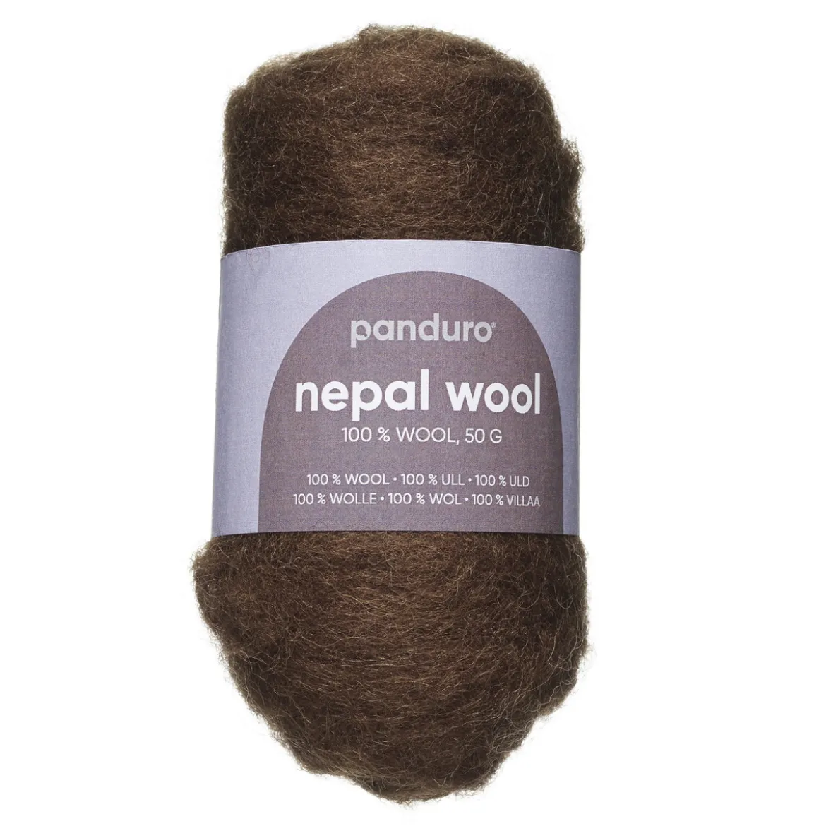 Kardet ull 50 g brun