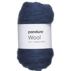 Kardet ull 50 g jeansblå