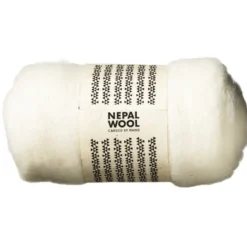 Kardet ull 150 g naturhvit