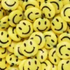 50 klargule store runde smileyperler – spre glede med smileys! Ø14 mm