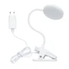 Klemlampe med LED-lys og tre forskjellige lysinnstillinger, lampehode med diameter 10 cm