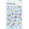 Klistremerkeblokk Unicorn – 2×10 design, totalt 20 ark klistremerker med enhjørninger! 10×18 cm