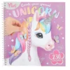 Klistremerkebok Ylvi Create Your Own Unicorn, 24 sider, 230 klistremerker, 17,5×18 cm
