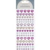 Klistremerker puffy stickers 102 store og små iriserende hjerter som gnistrer