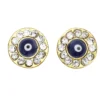 Knapper med øye og gnistrende strass gullfargede 2 stk. Ø12 mm