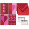 Kortkit Hjerte, alle hjerters dag & Valentine’s – 4 × A5-kort, konvolutter og stickersark
