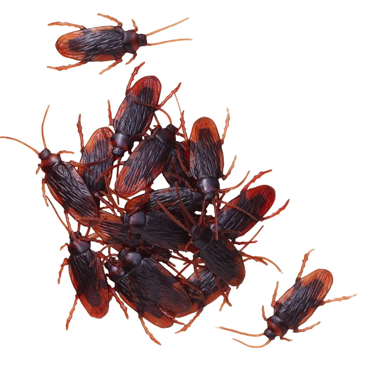 Kravlende kakerlakker til Halloween, 18 stk. L: 4,5 cm B: 2 cm