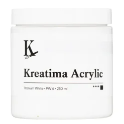 Kreatima Acrylic akrylmaling 250 ml – Titanium White PW 6