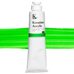 Kreatima Acrylic akrylmaling 120 ml – Fluorescent Green UV