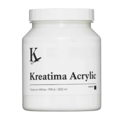Kreatima Acrylic akrylmaling 500 ml – Titanium White PW 6