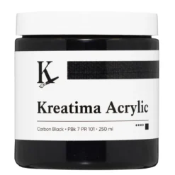 Kreatima Acrylic akrylmaling 250 ml – Carbon Black PBk 7 PR 101
