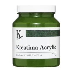 Kreatima Acrylic akrylmaling 500 ml – Olive Green PY 65 PB 15:3