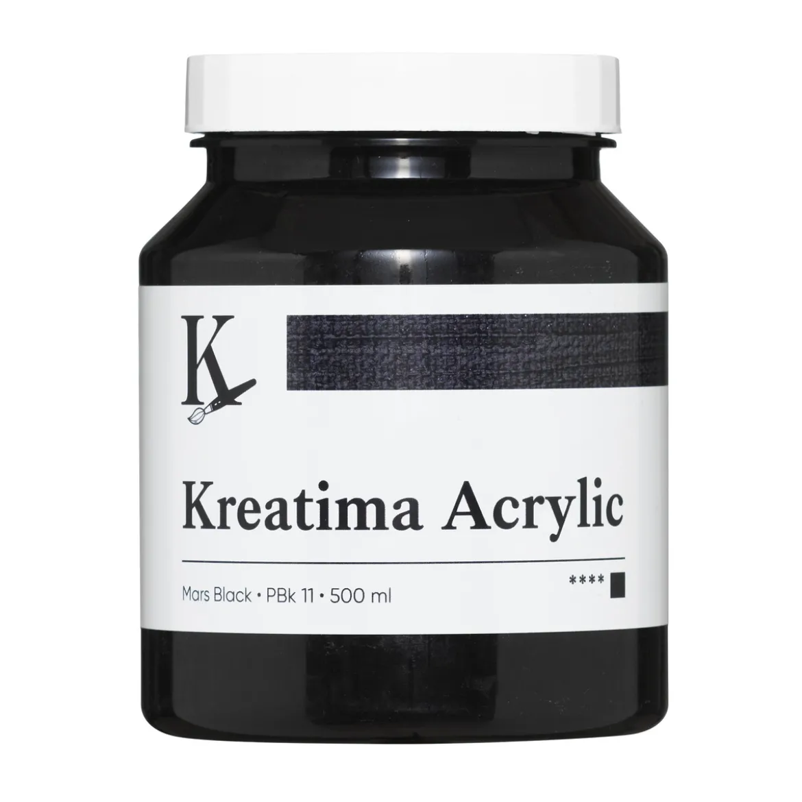 Kreatima Acrylic akrylmaling 500 ml – Mars Black PBk 11