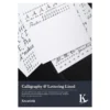 Kreatima Calligraphy & Lettering linjert kalligrafiblokk, A4 (210×297 mm), 20 ark, 100 g/m²