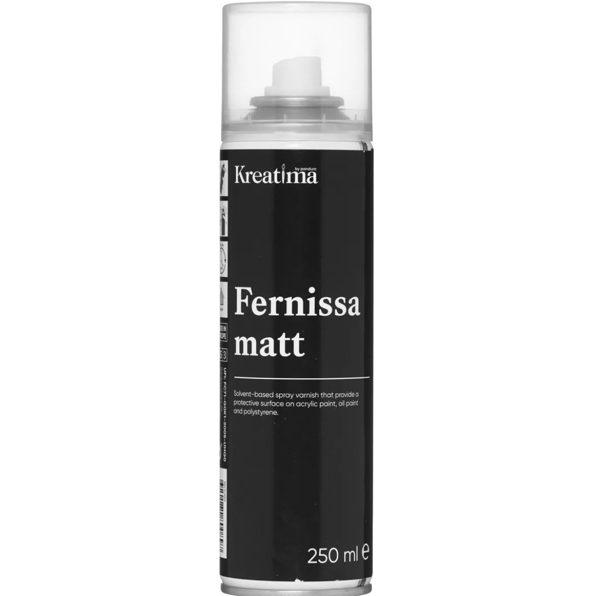 Kreatima Ferniss spray 250 ml, matt beskyttelseslakk for olje- og akrylmaling