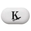 Kreatima hvitt, ovalt viskelær 63×37×17 mm, PVC-fritt