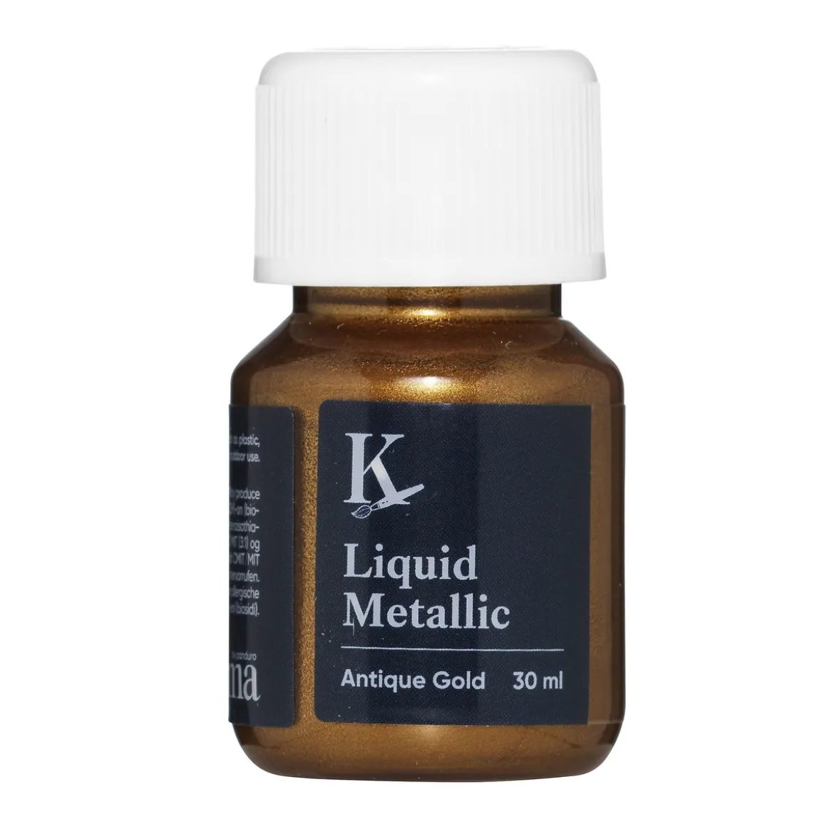 Kreatima Liquid Metallic 30 ml, vannbasert metallicmaling – Antique gold