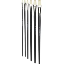 Kreatima pensel Studio Flat 6-pack, #2, 4, 6, 8, 10, 12 – svinebustpensler med flat bust