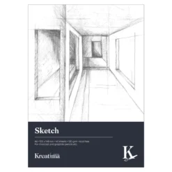Kreatima Sketch skisseblokk A6 – 105×148 mm, 40 ark, 120 g/m²