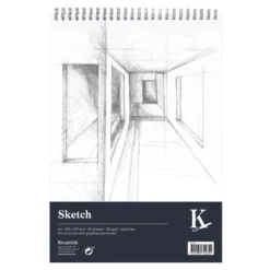 Kreatima Sketch spiralbundet skisseblokk A4 – 210×297 mm, 50 ark, 120 g/m²