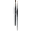 Kreatima Vegan akvarellpensler 3-pakning – rund #6, flat #1/4, script liner #2