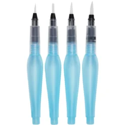 Kreatima Water Brushes, 4 forskjellige vannpensler – small, medium, large og flat.