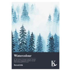 Kreatima Watercolour akvarellblokk A4 (210×297 mm), 20 ark, 260 g/m²
