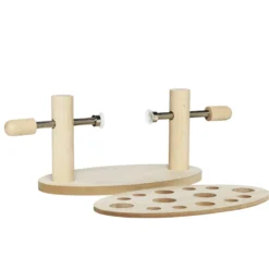 Kule- og eggmaler i tre med oval underdel og holder – 25×15×12 cm